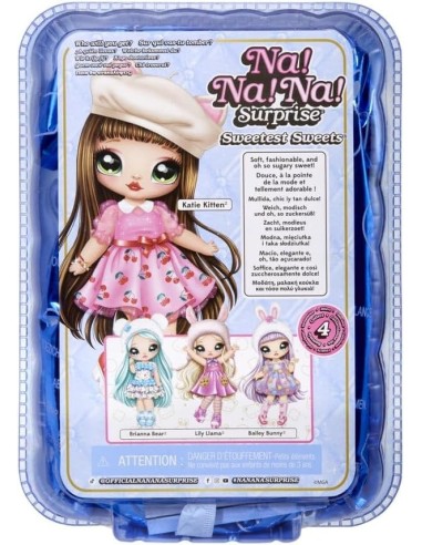 Na! Na! Na! Surprise Sweetest Sweets - Katie Kitten, Bambola Fashion Morbida 19 cm, Snodata, Abito Gattino | shop in casa