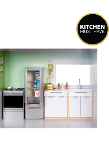 GIOCATTOLO PUBBLICIZZATO: vendita online Rainbow High Townhouse, Casa delle Bambole in Legno, 3 Piani, 5 Stanze, Patio, Ascen...