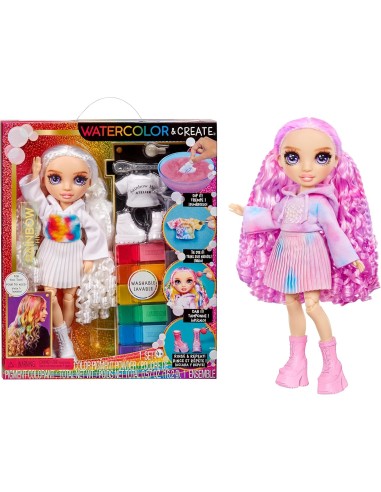 GIOCATTOLO PUBBLICIZZATO: vendita online Rainbow High Watercolour & Create DIY Fashion Doll, Acquerelli Lavabili, Kit Tie-Dye...