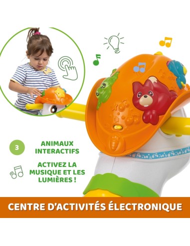 Chicco Baby Rodeo - Cavallo a Dondolo Cavalcabile, Centro Attività Bilingue, Giochi Bambini