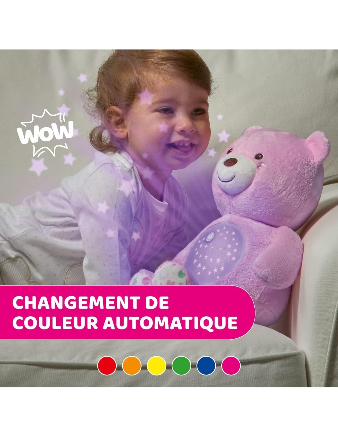 Chicco First Dreams Baby Bear - Orsacchiotto Peluche Proiettore con Luce e Melodie