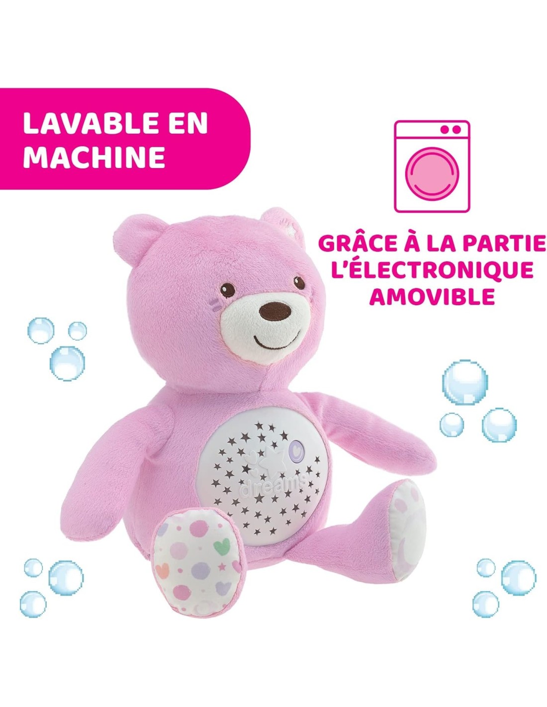 Chicco First Dreams Baby Bear - Orsacchiotto Peluche Proiettore con Luce e Melodie