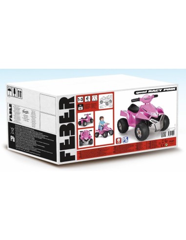 Feber Quad Racy 6V Rosa - Veicolo Elettrico per Bambini | shop in casa