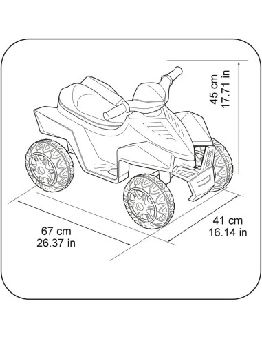 Feber Quad Racy 6V Rosa - Veicolo Elettrico per Bambini | shop in casa
