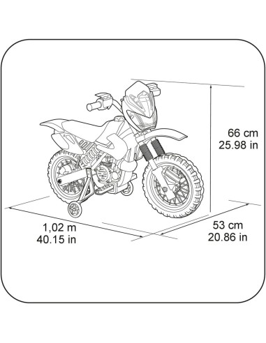 Feber Moto Cross 400F 6V - Moto Elettrica per Bambini con Luci e Suoni | shop in casa