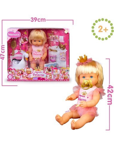 Nenuco Princess Bambola 42 cm - 11 Funzioni e 10 Accessori per Bambini 3+ | shop in casa