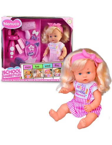 Nenuco School Hairstyle Bambola 35 cm - Accessori per Acconciature, Giocattolo Bambini 3+ | shop in casa
