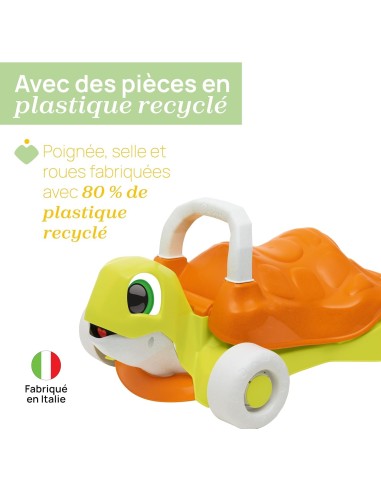 Chicco Walk & Ride Turtle Eco+ - Girello 2-in-1, Cavalcabile, Plastica Riciclata, 9-36 Mesi | shop in casa