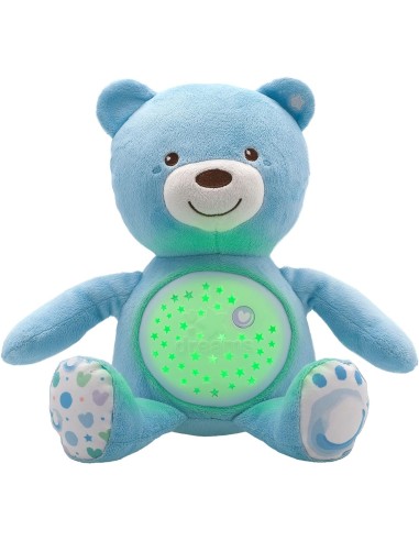 Chicco First Dreams Orsacchiotto Peluche Baby Bear - Proiettore con Luci e Melodie Rilassanti, Azzurro | shop in casa