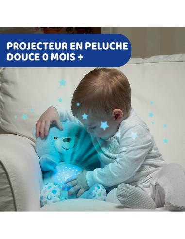 Chicco First Dreams Orsacchiotto Peluche Baby Bear - Proiettore con Luci e Melodie Rilassanti, Azzurro | shop in casa
