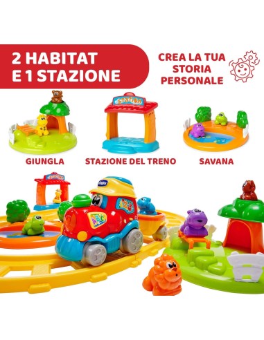 Chicco Treno dell'Avventura Bilingue - Trenino Elettrico con Stazione e Animali | shop in casa