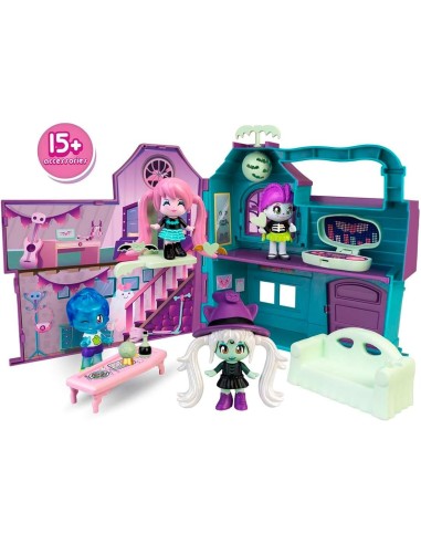 Pinypon Terrific Mansion - Playset Magico con Accessori Illuminati al Buio | shop in casa