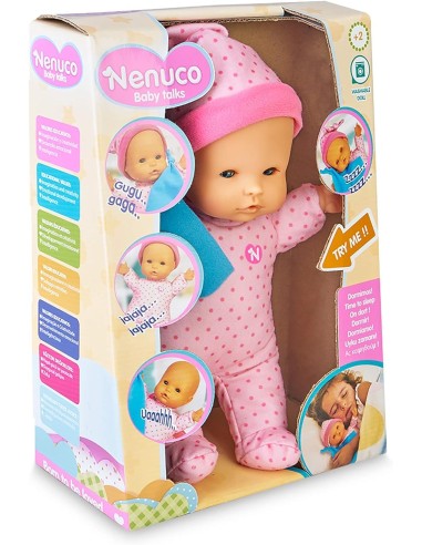 Nenuco Dormiamo Bambola con Suoni - Corpo Morbido e Coperta Inclusa | shop in casa