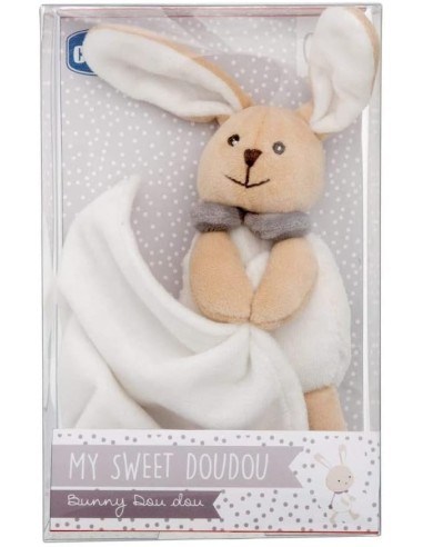 Chicco Mysweet Coniglietto Doudou - Pupazzo Morbido a Forma di Coniglio, Colore Neutro, 0+ Mesi