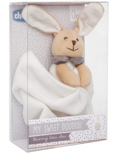 Chicco Mysweet Coniglietto Doudou - Pupazzo Morbido a Forma di Coniglio, Colore Neutro, 0+ Mesi