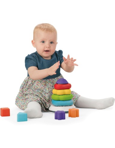 Chicco Torre Anelli 2 in 1 - Gioco Impilabile per Bambini 6-36 Mesi