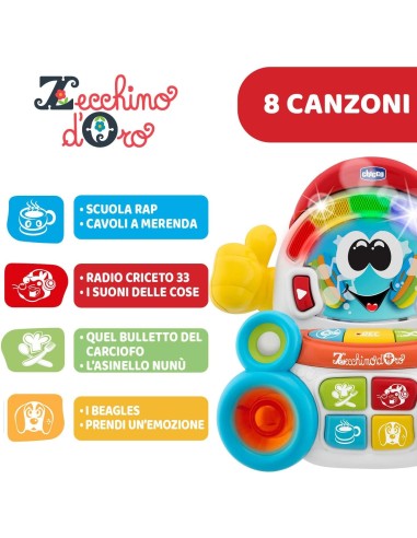 Chicco Songy Il Cantante - Karaoke per Bambini con Microfono, Modalità REC e Disco, 3-6 Anni