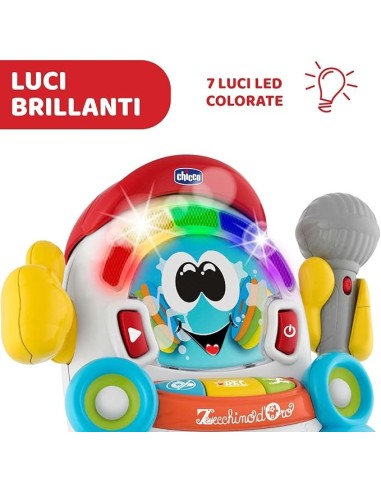 Chicco Songy Il Cantante - Karaoke per Bambini con Microfono, Modalità REC e Disco, 3-6 Anni