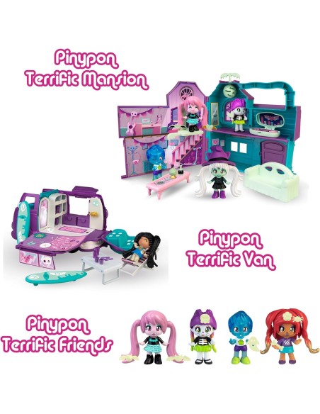 Pinypon Terrific Friends Vampiro Ragazza Lupo e Altri Personaggi Brillano al Buio shop in casa
