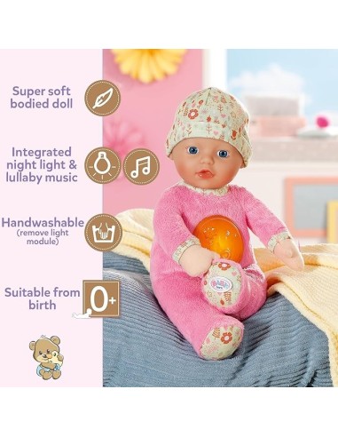 Baby Born Nightfriends 30cm Rosa | Giocattolo Educativo per Bambini dai 36 Mesi