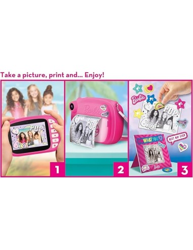 GIOCATTOLO PUBBLICIZZATO: vendita online Lisciani Giochi Barbie Print Cam Hi-Tech, Fotocamera Istantanea per Bambini, Video e...