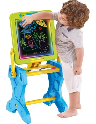 Liscianigiochi Carotina Banchetto-Lavagna Led 3 in 1 - Kit Educativo per Bambini