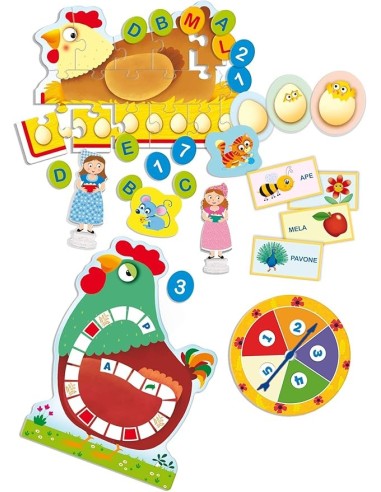 Liscianigiochi Carotina Banchetto-Lavagna Led 3 in 1 - Kit Educativo per Bambini