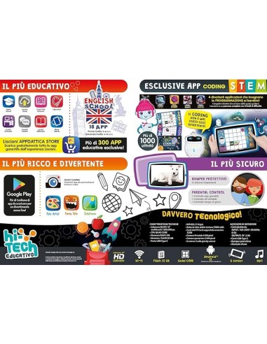 Lisciani Mio Tab STEM Coding XL - Tablet Educativo per Bambini, 10 Pollici, 32 GB