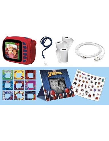 Lisciani Giochi Spider-Man Print Cam - Fotocamera Istantanea per Bambini con Stampa e Funzione Video