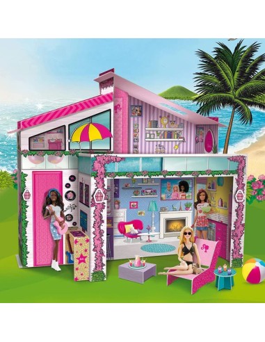 GIOCHI GIRL: vendita online Barbie Casa di Malibu con Bambola Lisciani, Villa Moderna a Due Piani, Veranda, Piscina, Zona Bar...