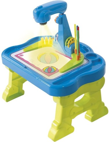 Lisciani Giochi Carotina Banchetto Proiettore LED Scuola di Scrittura - Tavolo Educativo per Bambini