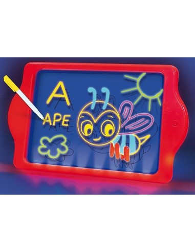Lisciani Giochi Carotina Lavagna LED - Maxi Formato con Effetti Speciali Fluorescenti e LED Cambia Colore