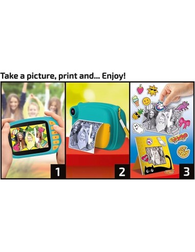 Lisciani Giochi Print Cam Hi-Tech - Fotocamera Istantanea 3 in 1 con Funzione Video e Selfie