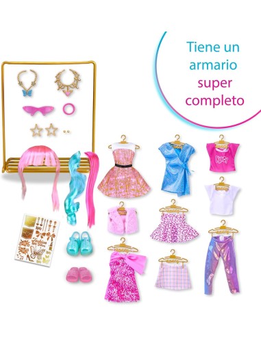 Nancy e il Suo Armadio, Set di Vestiti e Accessori, Personalizza con Adesivi | shop in casa