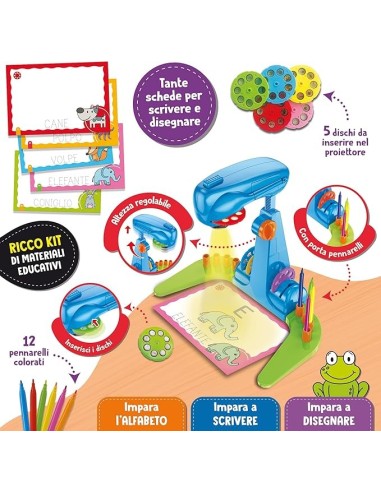 Lisciani Giochi Carotina Proiettore, Scuola di Lettura e Scrittura, Gioco Educativo | shop in casa