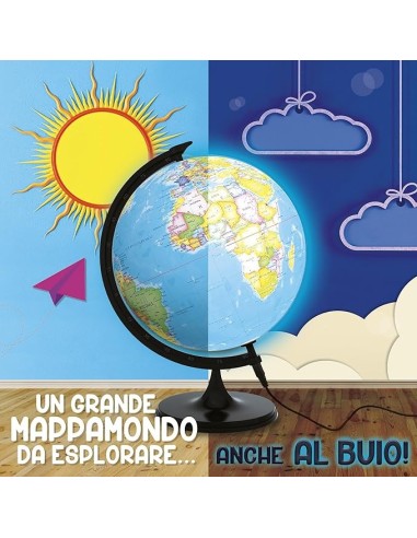Lisciani Giochi I'm a Genius Mappamondo Luminoso Blu, Grande e Dettagliato | shop in casa