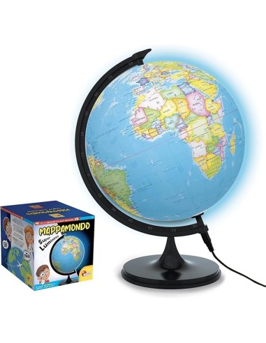 Lisciani Giochi I'm a Genius Mappamondo Luminoso Blu, Grande e Dettagliato | shop in casa