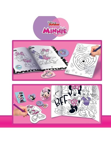 Lisciani Minnie Zainetto Coloring e Drawing School, Zaino Disegnabile con Lavagnette e Pennarelli, Multicolore | shop in casa