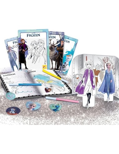 Lisciani Giochi Frozen Coloring e Drawing School, Zainetto per Disegnare e Colorare con Anna e Elsa | shop in casa
