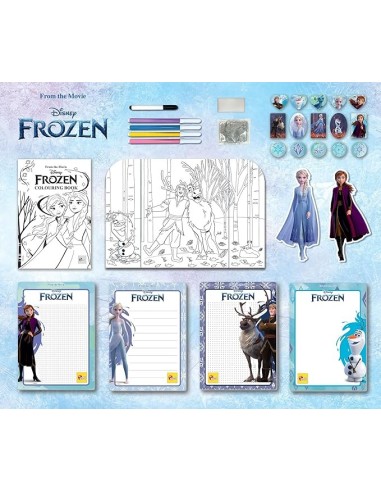 Lisciani Giochi Frozen Coloring e Drawing School, Zainetto per Disegnare e Colorare con Anna e Elsa | shop in casa