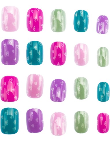 Influencer Set 20 Decori Unghie, Unghie Press-On Colorate e Fantasiose | shop in casa