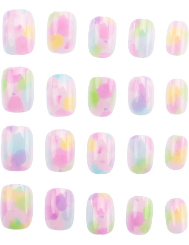 Influencer Set 20 Decori Unghie, Unghie Press-On Colorate e Fantasiose | shop in casa