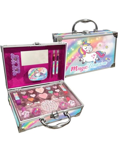 Magic Unicorn Case Make Up, Valigetta con Specchio e Set di Trucco per Bambini | shop in casa