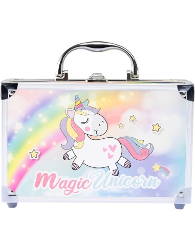 Magic Unicorn Case Make Up, Valigetta con Specchio e Set di Trucco per Bambini | shop in casa