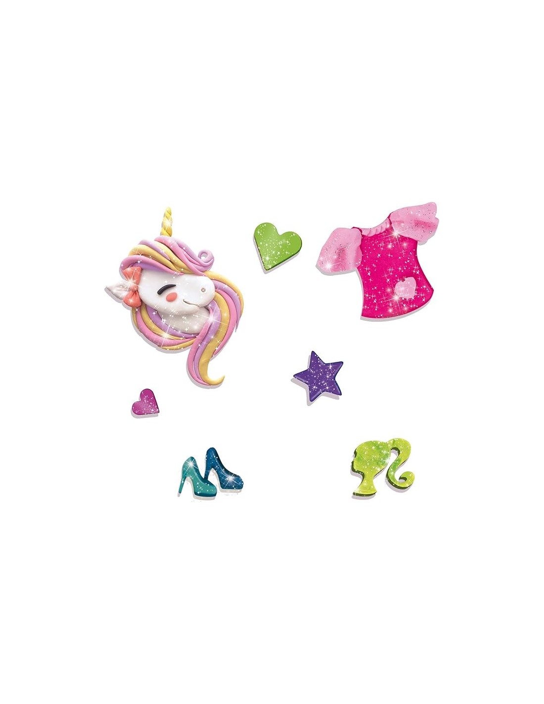 GIOCATTOLO PUBBLICIZZATO: vendita online Dough Cuore di Barbie Glitter, Fashion Dough da Collezionare, Vasetto a Forma di Cuo...