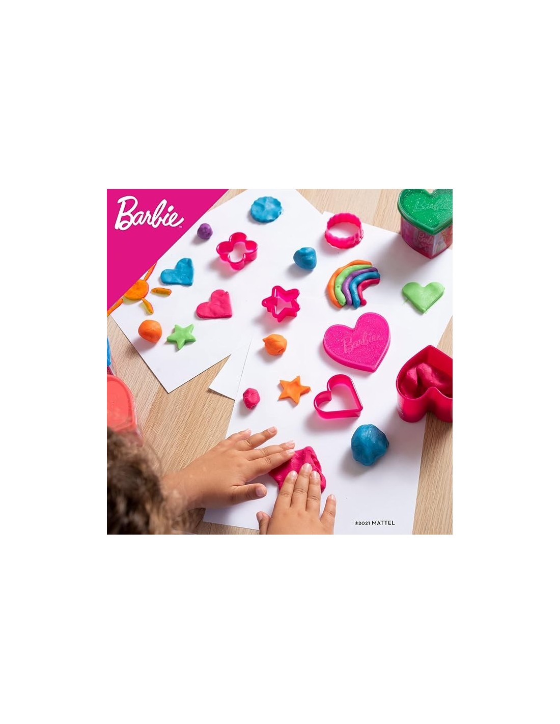 GIOCATTOLO PUBBLICIZZATO: vendita online Dough Cuore di Barbie Glitter, Fashion Dough da Collezionare, Vasetto a Forma di Cuo...