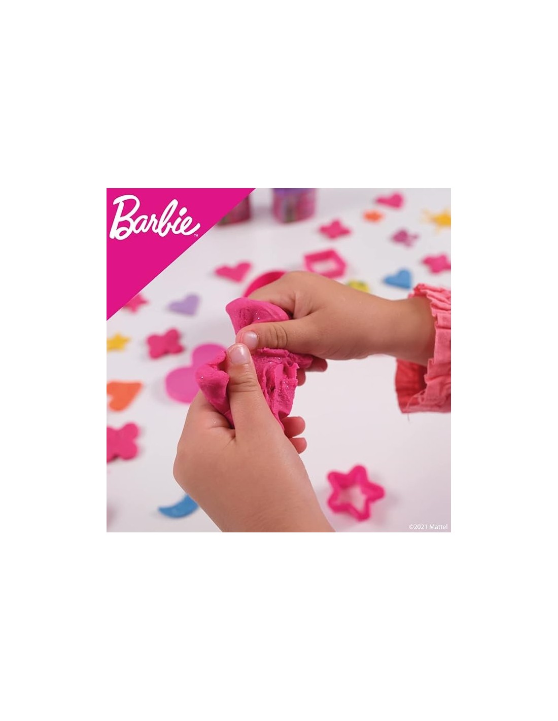 GIOCATTOLO PUBBLICIZZATO: vendita online Dough Cuore di Barbie Glitter, Fashion Dough da Collezionare, Vasetto a Forma di Cuo...