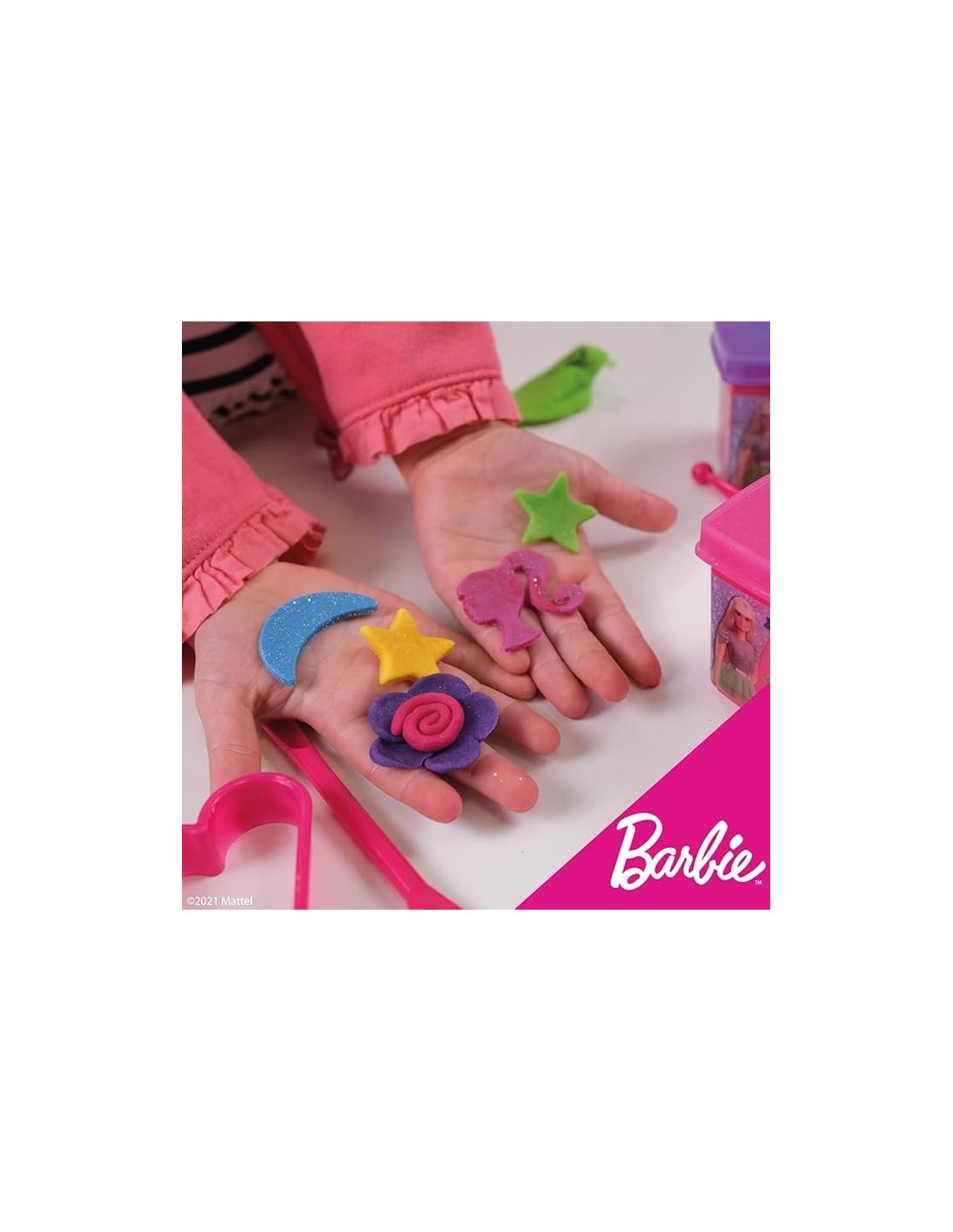 GIOCATTOLO PUBBLICIZZATO: vendita online Dough Cuore di Barbie Glitter, Fashion Dough da Collezionare, Vasetto a Forma di Cuo...