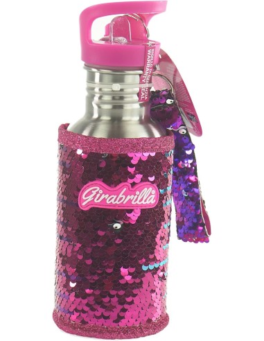 Girabrilla Eco Bottiglia Acciaio 500ml con Paillettes Reversibili e Maniglia | shop in casa