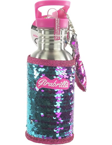 Girabrilla Eco Bottiglia Acciaio 500ml con Paillettes Reversibili e Maniglia | shop in casa